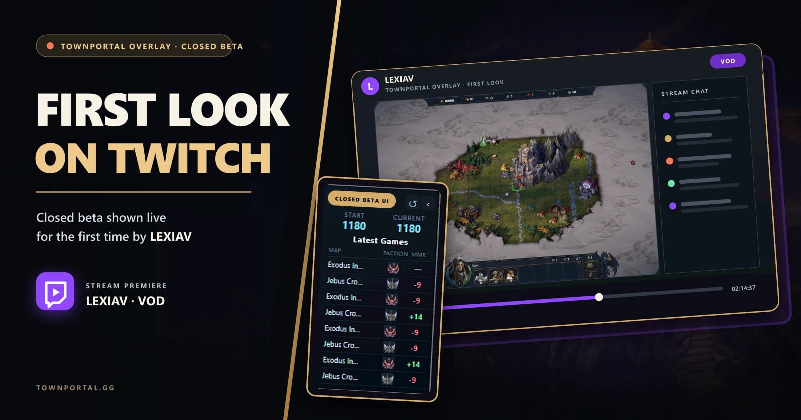 Lexiav Showcases TownPortal Overlay on Stream